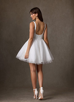 Azazie Avita Robes de mariée Robe Trapèze en Perlage avec poches Blanc De Diamant image6