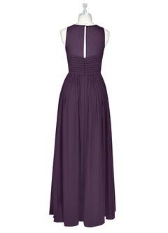 Azazie Nina Bridesmaid Dresses Plum A-Line Pleated Chiffon Dress image7