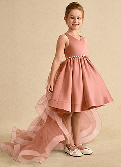 Azazie Julietta Robe Demoiselle D'honneur Fillette Robe Princesse en Tulle Convertible Mai Tai image3