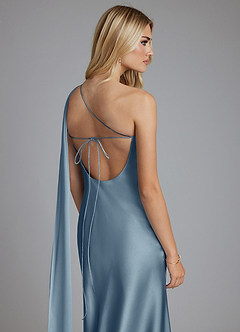 Azazie Loreen Loppumyynti Mrenneito Yksi olkapää Joustava satiini Lattian pituus Pukeutua image3