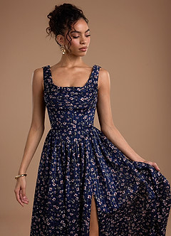 Abito Maxi Vichy Floreale Noellia image5