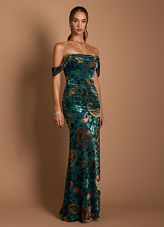 Vestido Verde Azulado Multi Largo Kalesi image6