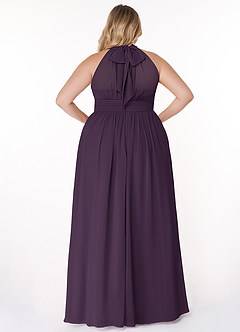 Azazie Iman Bridesmaid Dresses Plum A-Line A-Line Ruched Chiffon Dress image9