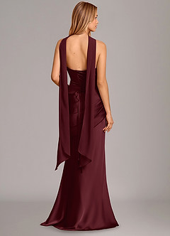 Azazie Pelagia Suknie dla druhen Syrena Gorset Satyna elastyczna Do ziemi Sukienka image4