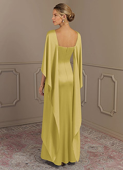 Azazie Eli Mère de la mariée Robes Robe Fourreau en Satin extensible Col de bateau Canari image2