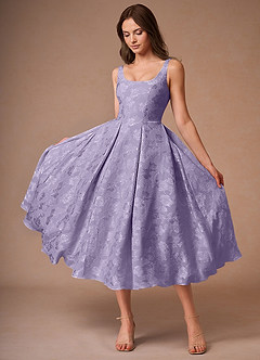 Briac Lilac A-line Midi Dress image5