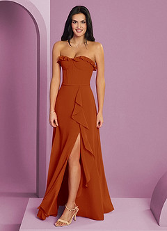 Barbie ♥ Azazie Bridesmaid Dresses Paprika A-Line Sweetheart Neckline Chiffon Dress image9