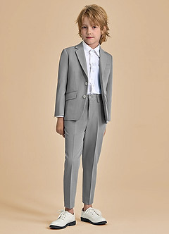 front Oliver Niños Gris Traje de 2 piezas