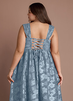 Hazel Dusty Blue Pleated Maxi Dress image14