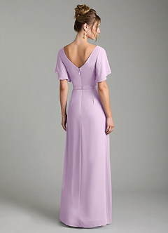 Azazie Ambrosia Bridesmaid Dresses Frosted Lilac A-Line Pleated Chiffon Dress image6