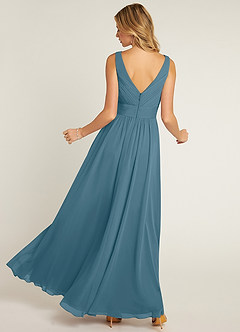 Azazie Pierrette Abiti da Damigella Abito A-Line in Chiffon Plissettato Bermuda image2