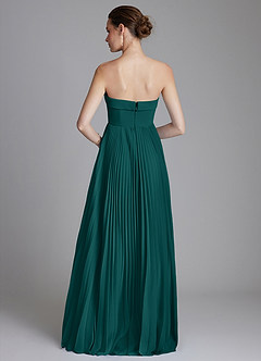 Azazie Mariana Bridesmaid Dresses Peacock A-Line Strapless Chiffon Dress image7