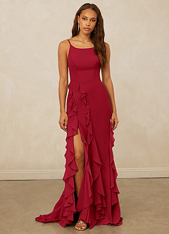 Christian Siriano Bridal for Azazie 1006 Bridesmaid Dresses Scarlet Mermaid Ruched Chiffon Dress image3