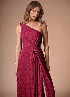 Hermosa Merlot One Shoulder Maxi Dress image6