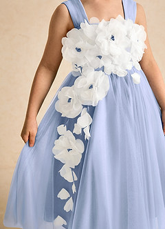Azazie Dovey Robe Demoiselle D'honneur Fillette Robe Princesse en Tulle Arc Eis image7