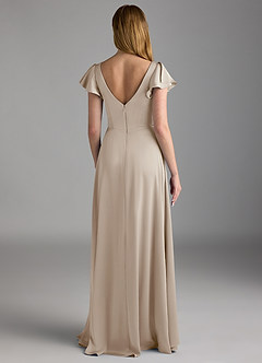 Azazie Omari Bridesmaid Dresses Frost A-Line Stretch Satin Dress image2