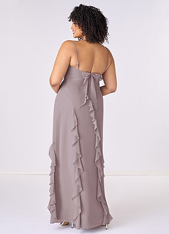 Barbie ♥ Azazie Bridesmaid Dresses Dusk Sheath Bow Chiffon Dress image7