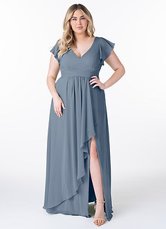 Azazie Omari Bridesmaid Dresses Twilight A-Line Chiffon Dress image7