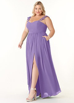 Azazie Metz Final Sale Tahiti A-Line Sweetheart Ruched Chiffon Dress image9