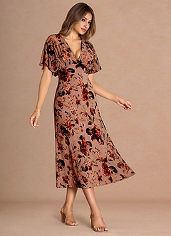 Darla Mauve Multi Midi Dress image3