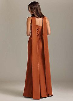 Azazie Kinsley Kjoler til hjemmeprøvning Havfrue Sideslids Stræk satin Gulv-længde Kjole image2