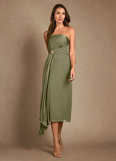 Azazie Dinanta Kleider für die Brautmutter Spalte Plissee Chiffon Kleid Pistazie image6