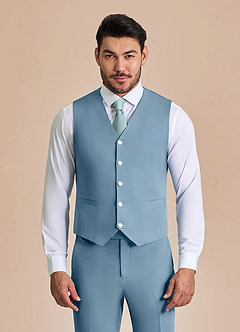 front James Azul Claro Chaleco de traje