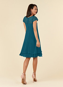 Azazie Tess Mother of the Bride Dresses Ink Blue Empire Sequins Chiffon Dress image7