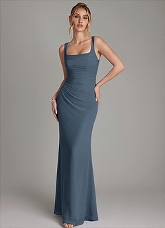 Azazie Agustina Bridesmaid Dresses Neptune Mermaid Corset Chiffon Dress image4