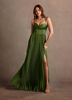 Tyla Oliivinvihreä Pliseerattu maksimekko image5