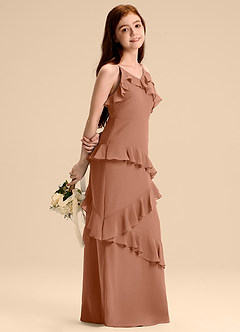 Azazie Evara Junior Bronzer A-Line Chiffon Dress image1