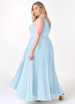 Azazie Raychelle Bridesmaid Dresses Sky Blue A-Line V-Neck Chiffon Dress image10
