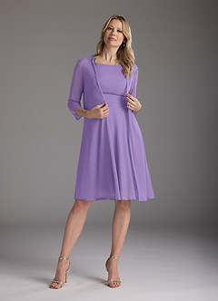 Azazie Sunny Mother of the Bride Dresses Tahiti A-Line Pleated Mesh Dress image2
