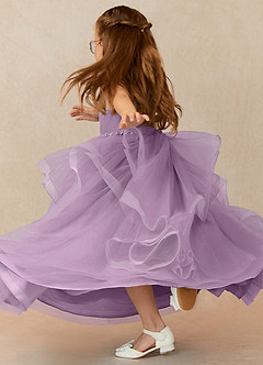 Azazie Sofia Flower Girl Dresses Wisteria A-Line Beaded Tulle Dress image2