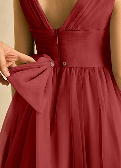 Azazie Macaron Flower Girl Klänningar Klä A-Line i Tyll Plisserad image6