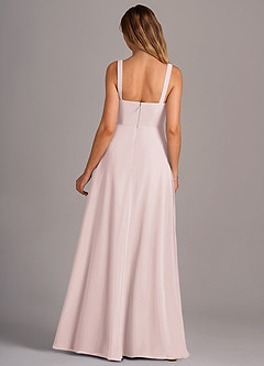 Azazie Debra Bridesmaid Dresses Blushing Pink A-Line with Pockets Chiffon Convertible Dress image6