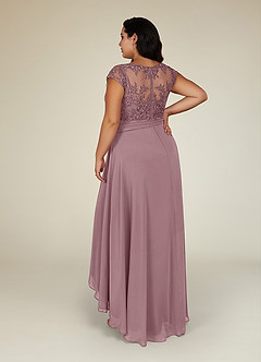 Azazie Irmeli Mother of the Bride Dresses Dusty Rose A-Line Lace Chiffon Dress image3