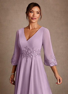 Azazie Yorba Mother of the Bride Dresses Wisteria A-Line Lace Chiffon Dress image5