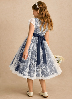 Azazie Maisie Flower Girl Klänningar Klänning A-linje i Spets image5