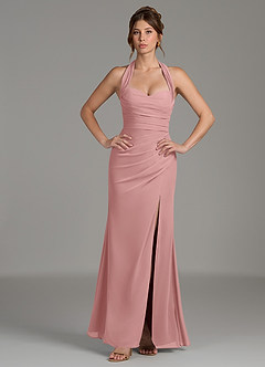 Azazie Destiny Bridesmaid Dresses Dusty Rose Mermaid Sweetheart Neckline Chiffon Dress image1