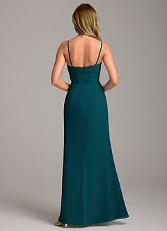 Azazie Chantel Bridesmaid Dresses Pine Sheath Strapless Chiffon Convertible Dress image6