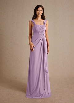 Azazie Clinton Mother of the Bride Dresses Wisteria A-Line Pleated Mesh Dress image7