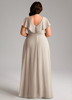 Azazie Lainey Bridesmaid Dresses Frost A-Line with Pockets Chiffon Dress image9