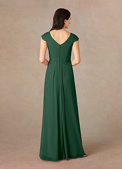 Azazie Janie Mère de la mariée Robes Robe Sirène en Dentelle Vert Foncé image4