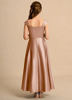 Azazie Bundle Junior Formal Flower Girl Klänningar Klä A-Line i Matt satäng Plisserad image2