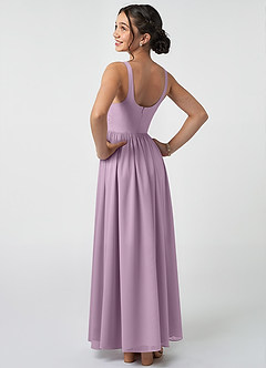 Azazie Keyla Junior Wisteria A-Line Pleated Chiffon Dress image4