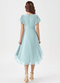 Azazie Graciela Junior Mist A-Line Pleated Chiffon Dress image2