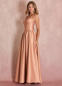 Ariella Light Coral Maxi Dress image3