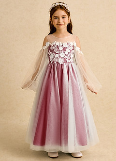 Azazie Zimi Flower Girl Klänningar Klänning Balklänning i Tyll Sweetheart halsringning image5