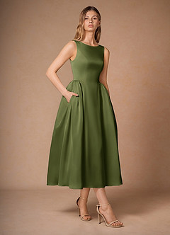 Casey Olive Midi Dress image3